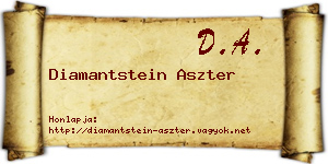 Diamantstein Aszter névjegykártya